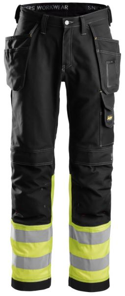 3235 Snickers High-Vis Baumwollhose mit HP, Klasse 1