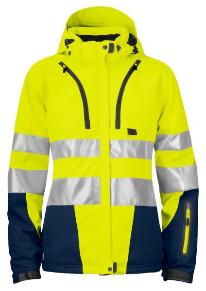 Projob 6424 GEFÜTTERTE SOFTSHELL DAMENJACKE EN ISO 20471 KLASSE 3