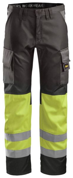 3833 Snickers Workwear Hi-Vis Bundhose, Klasse 1