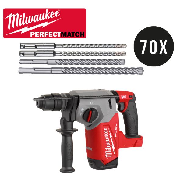 71-teilig 70 SDS-Plus MX4 Bohrer + Bohrhammer M18FHX-0X - Milwaukee# 4932498008 / EAN 4058546511685