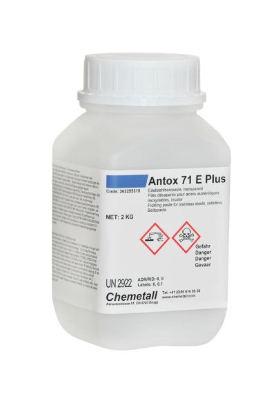 ANTOX 71E, Edelstahl- Beizpaste, GKL 2, VPE Dose 2000g * Warnhinweise beachten *