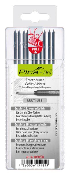 Ersatzmine 4030 schwarz zu Pica-Dry 3030 , Graphitmine 2B / VPE 10 Sück