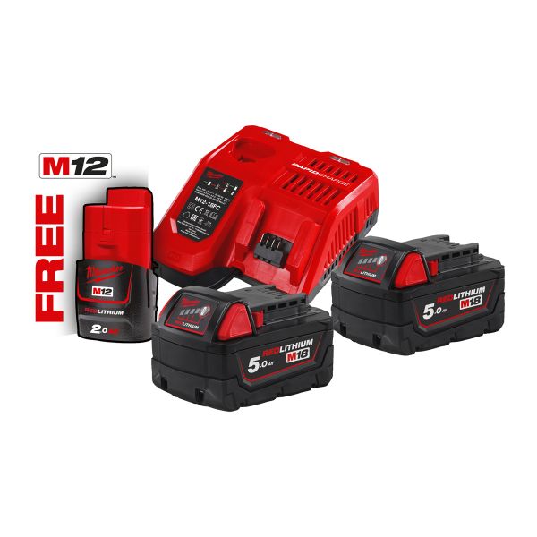 M18™ NRG Pack M18NRG-502 / Milwaukee # 4933459217 / EAN: 4002395287925