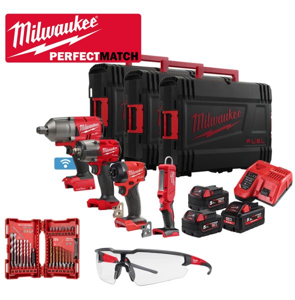 M18FPP4G3-553X + SHOCKWAVE™ PROMO-SET PerfectMatch/ Milwaukee # 4933492528 / EAN: 4058546418953