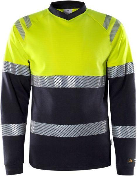 Fristads 133268 Flamestat High Vis Langarm-T-Shirt Kl. 1 7107 TFL