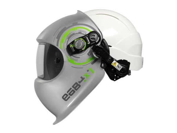 OPTREL e684 Helm (SN 4/5-13 Autopilot) - silver, mit Industriehelm