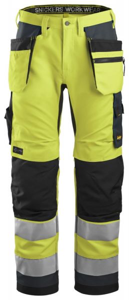 6230 Snickers AllroundWork, High-Vis Arbeitshose+ mit HT, Klasse 2