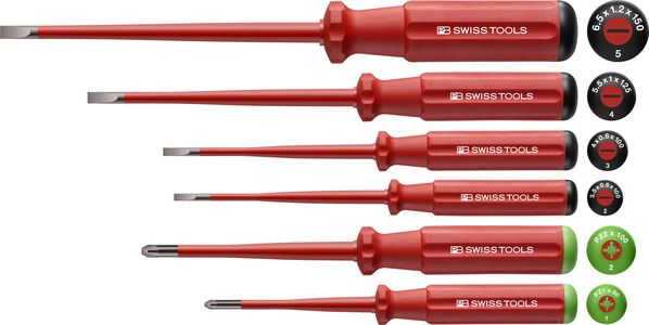 PB 5543.SL Classic VDE Slim Schraubenziehersatz, isolierte Klinge mit verkleinertem Durchmesser