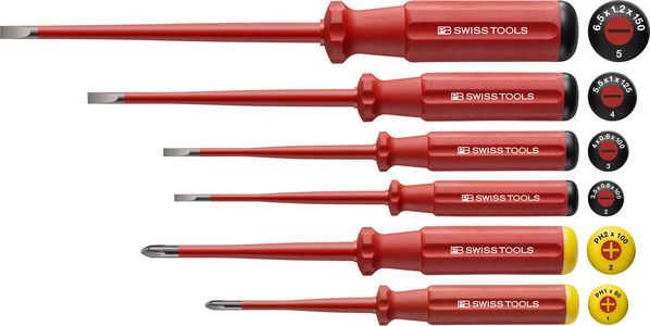 PB 5542.SL Classic VDE Slim Schraubenziehersatz, isolierte Klinge mit verkleinertem Durchmesser
