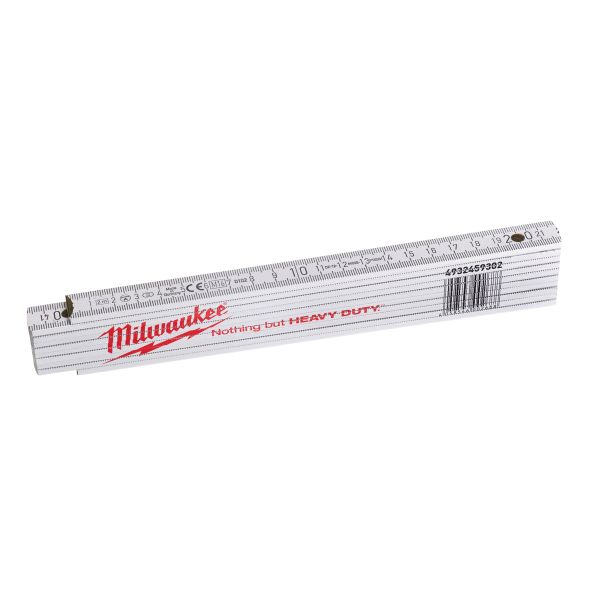 Gliedermassstab Holz 2 m weiss / Milwaukee # 4932459302 / EAN: 4058546002688